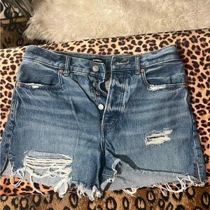 Express Denim Distressed Shorts